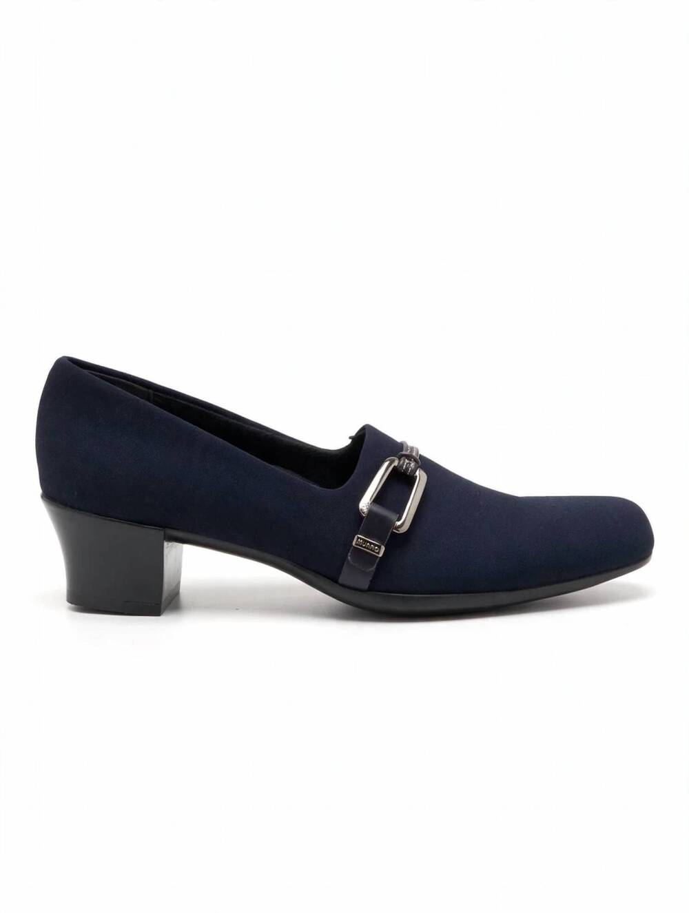 NEW MUNRO women's cindi loafer in navy stretch fabric
